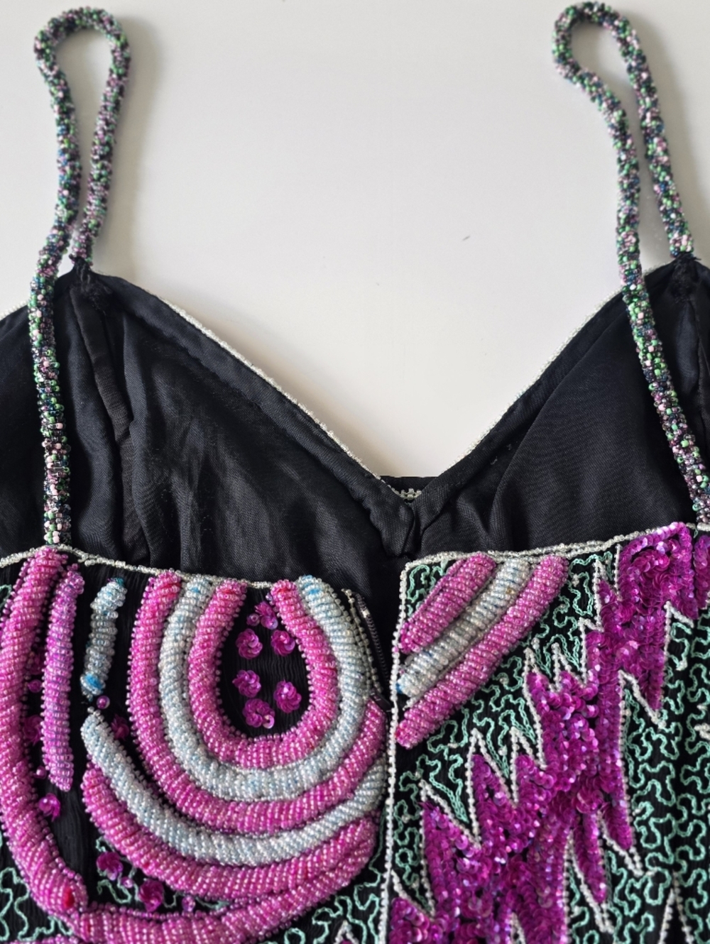 Vintage Klass Collections Beaded Bodycon Party Dress - Maximalist 80s/90s Glam - Picture 14 of 16